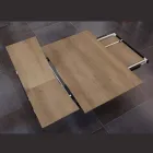 Stół do jadalni, który rozciąga się i poszerza z melaminy i metalu - Devendra Viadurini