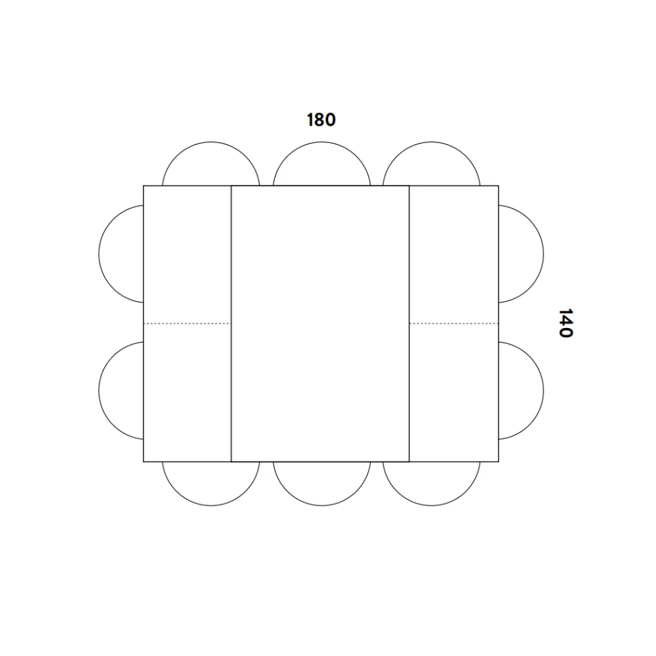 Stół do jadalni, który rozciąga się i poszerza z melaminy i metalu - Devendra Viadurini