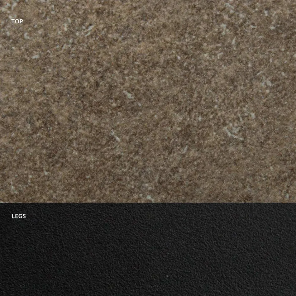 Stół do jadalni z blatem w kształcie beczki z laminatu HPL Made in Italy - Grotta Viadurini