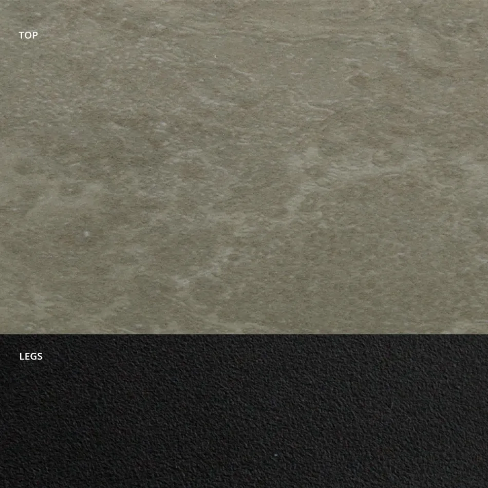 Stół do jadalni z blatem w kształcie beczki z laminatu HPL Made in Italy - Grotta Viadurini