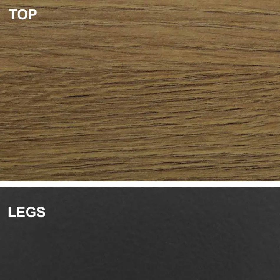 Stół do jadalni z blatem w kształcie beczki z laminatu HPL Made in Italy - Settimmio Viadurini