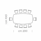 Stół do jadalni z blatem w kształcie beczki z laminatu HPL Made in Italy - Settimmio Viadurini
