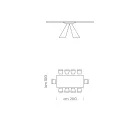 Stół do jadalni z blatem Fenix i stalową podstawą Made in Italy - Dalmatyńczyk Viadurini