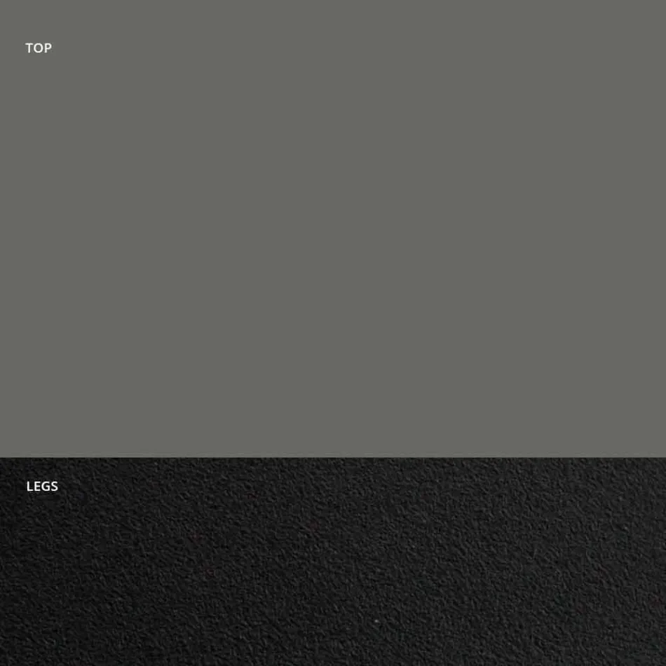 Stół do jadalni z blatem Fenix i stalową podstawą Made in Italy - Dalmatyńczyk Viadurini