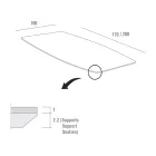 Stół do jadalni z blatem HPL i metalową podstawą Made in Italy - Aresto Viadurini