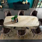 Stół do jadalni z blatem Fine Made in Italy Hypermarble - Settimmio Viadurini
