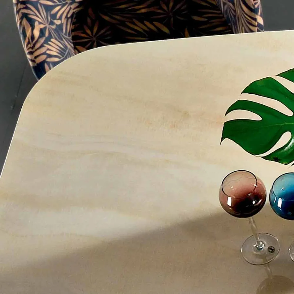 Stół do jadalni z blatem Fine Made in Italy Hypermarble - Settimmio Viadurini