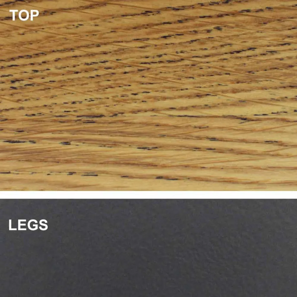 Stół do jadalni z blatem z fornirowanego drewna Made in Italy - Settimmio Viadurini