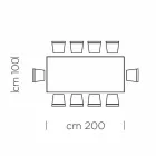 Stół do jadalni z blatem z fornirowanego drewna Made in Italy - Settimmio Viadurini