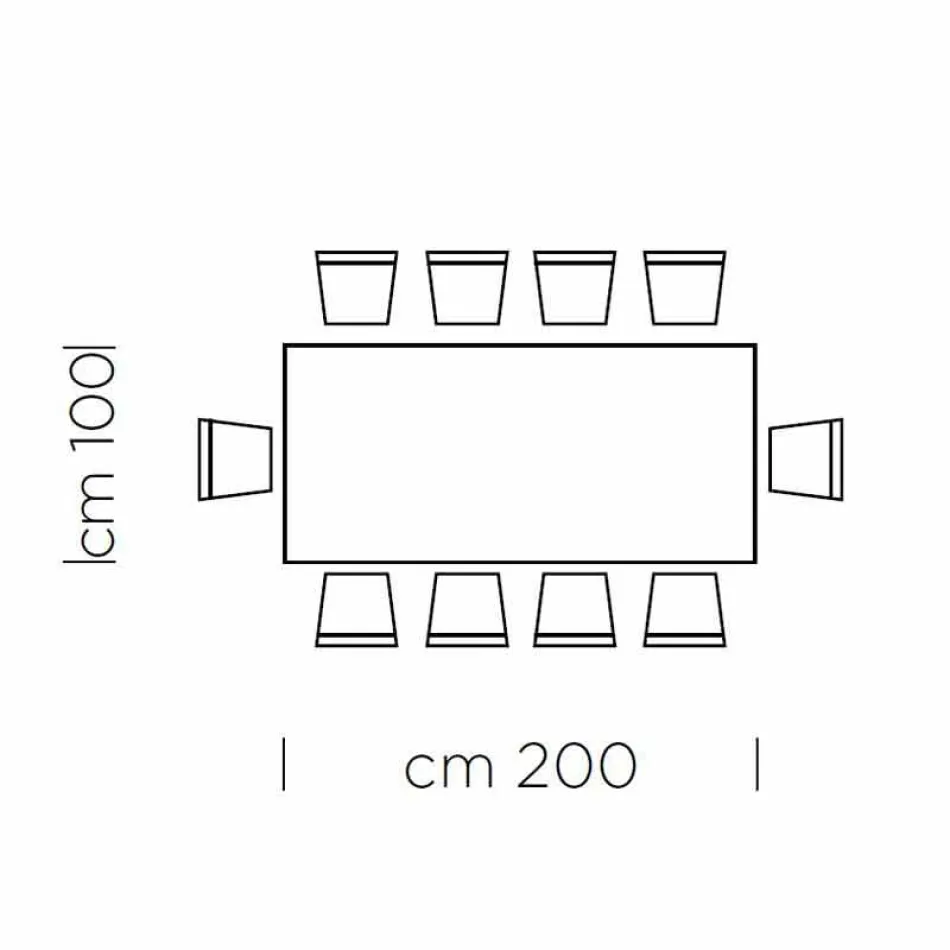 Stół do jadalni z blatem z fornirowanego drewna Made in Italy - Settimmio Viadurini