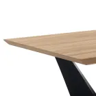 Stół do Jadalni z Blatem w Wykończeniu Dąb Fornirowany Mdf - Helene Viadurini