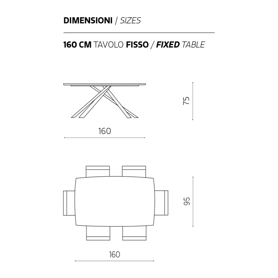 Stół do jadalni z blatem z forniru dębowego Made in Italy - Antonino Viadurini