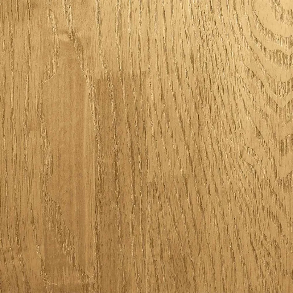 Stół do jadalni z blatem z litego drewna i metalową podstawą - Ibisco Viadurini