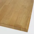 Stół do jadalni z blatem z litego drewna i metalową podstawą - Ibisco Viadurini