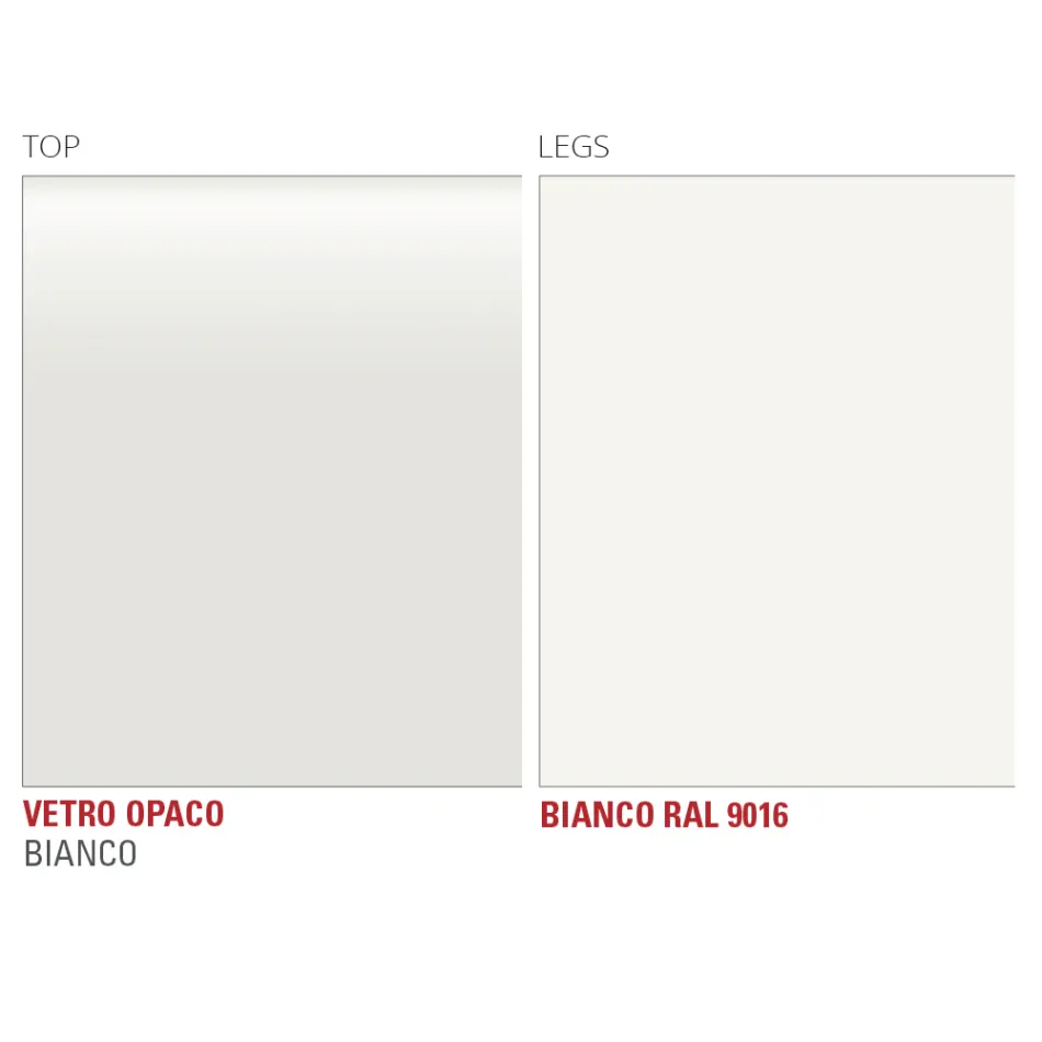 Wysokiej jakości stół do jadalni z blatem ze szkła lakierowanego Made in Italy - Brontolo Viadurini