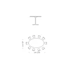 Stół do jadalni z owalnym fornirowanym blatem Made in Italy - dolary Viadurini