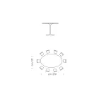 Stół do jadalni z owalnym blatem z laminatu HPL Made in Italy - dolary Viadurini