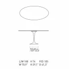 Stół do jadalni z owalnym marmurowym blatem Made in Italy - Superb Viadurini