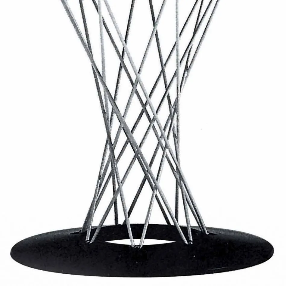 Stół do jadalni z okrągłym blatem z czarnego laminatu Made in Italy - Plaza Viadurini