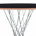 Stół do jadalni z okrągłym blatem z czarnego laminatu Made in Italy - Plaza Viadurini