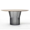 Stół do jadalni z okrągłym drewnianym blatem Made in Italy - Alfero