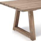 Stół do jadalni na zewnątrz z przetworzonego drewna tekowego Made in Italy - Bambi Viadurini