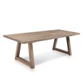 Stół do jadalni na zewnątrz z przetworzonego drewna tekowego Made in Italy - Bambi