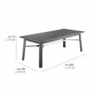 Stół ogrodowy z naturalnego lub czarnego drewna, włoski luksus - Suzana Viadurini