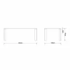 Stół do jadalni o naturalnym deseniu, L200xP100cm, Yvonne Viadurini