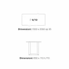 stół jadalny nowoczesny design 100x200 cm w drewnie i metalu Zakładu Viadurini