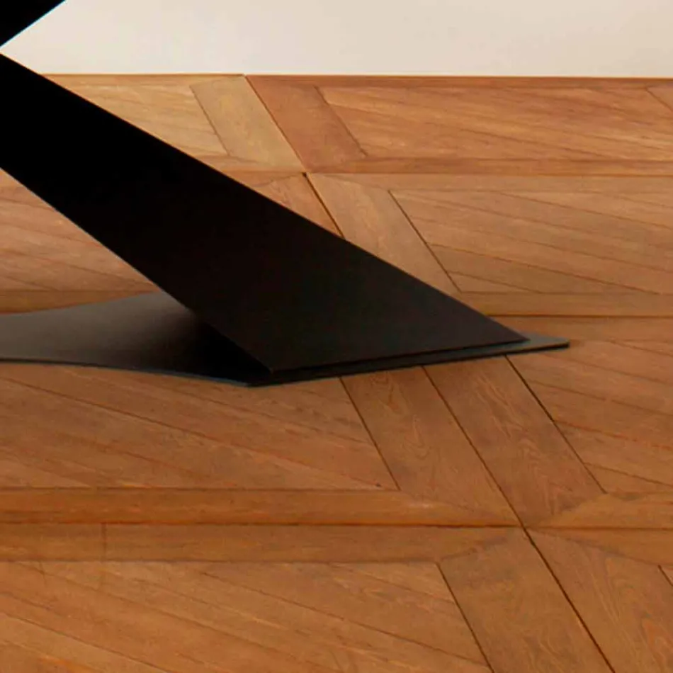 Nowoczesny stół jadalny z Elliotem wykonany we włoskim dębowym blacie Viadurini