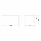 Nowoczesny design stół z litego dębu, L160xP90cm, Loran Viadurini