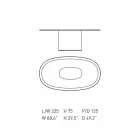 Nowoczesny owalny stół do jadalni z niebieskiej płyty MDF i miedzi Made in Italy - Oku Viadurini