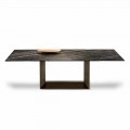 Wysuwany stół z ceramiki i metalu Made in Italy - Dark Brown