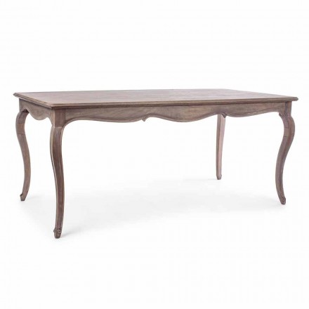 Stół do jadalni Homemotion Mango Wood Classic Design - Garrix Viadurini