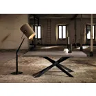 Stół do jadalni w dębu i metalu wykonany we Włoszech Oncino Viadurini