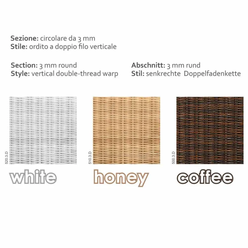 Stołem polietylen projektant ręcznie tkane Czad Viadurini