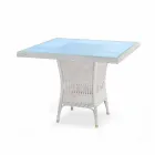 Stołem polietylen projektant ręcznie tkane Czad Viadurini