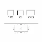 Zaprojektuj stół do jadalni z wędzonego szkła i olejowanego popiołu Made in Italy - Croma Viadurini