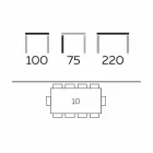 Stół do jadalni o nowoczesnym designie z gresu i jesionu Made in Italy - Charol Viadurini