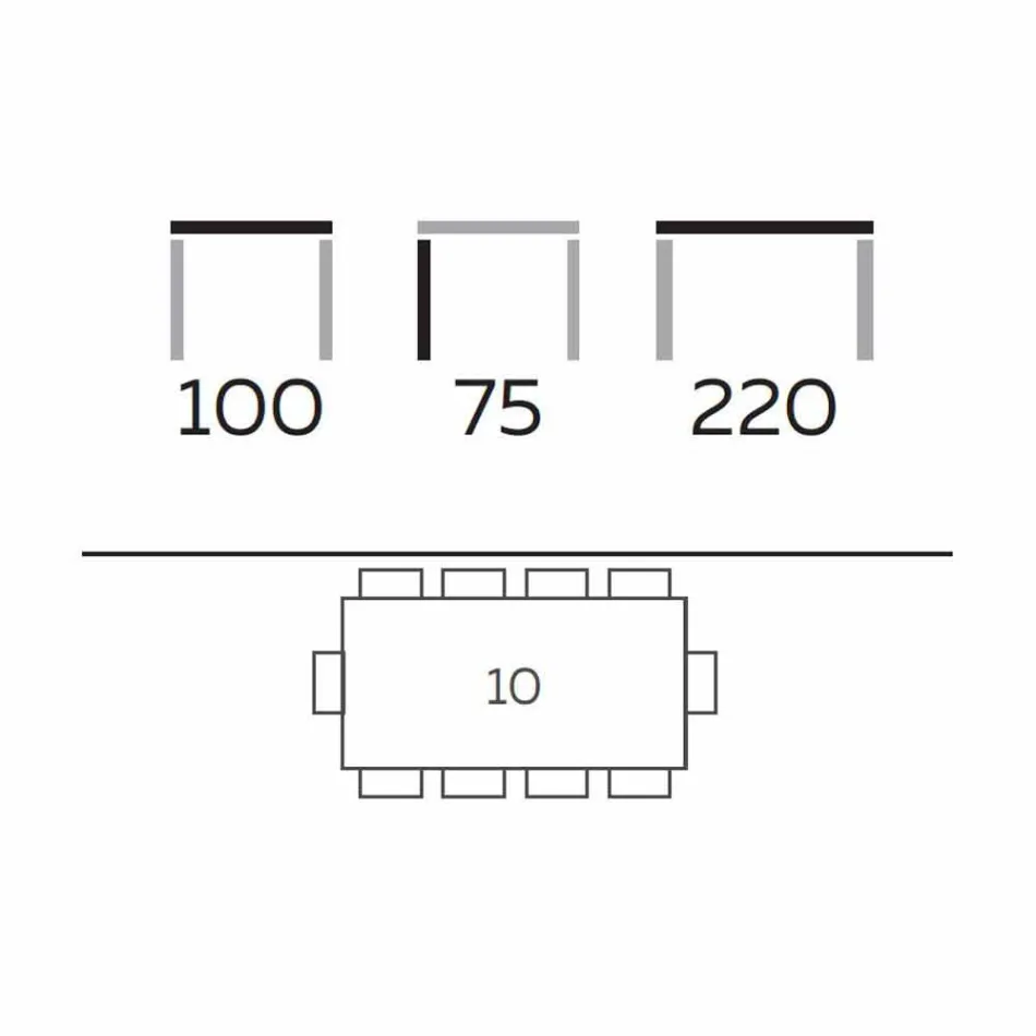 Stół do jadalni o nowoczesnym designie z gresu i jesionu Made in Italy - Charol Viadurini