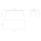 Wysokiej jakości stół do jadalni z blatem z drewna jesionowego Made in Italy - Ulma Viadurini