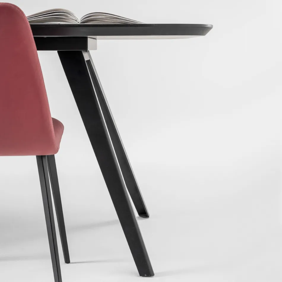 Wysokiej jakości stół do jadalni z blatem z drewna jesionowego Made in Italy - Ulma Viadurini