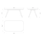 Wysokiej jakości stół do jadalni z blatem z drewna jesionowego Made in Italy - Ulma Viadurini