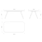 Wysokiej jakości stół do jadalni z blatem z drewna jesionowego Made in Italy - Ulma Viadurini