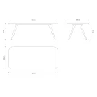 Wysokiej jakości stół do jadalni z blatem z drewna jesionowego Made in Italy - Ulma Viadurini