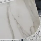 Eliptyczny stół do jadalni ze stali i polerowanej ceramiki Florim - Gelsino Viadurini