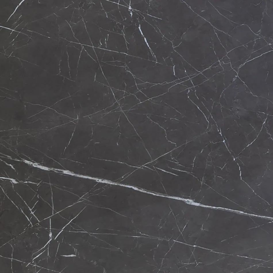 Eliptyczny stół do jadalni ze stali i polerowanej ceramiki Florim - Gelsino Viadurini