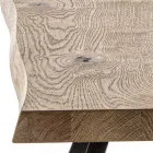 Stała metalowa podstawa stołu do jadalni i blat fornirowany dębem - Termoli Viadurini