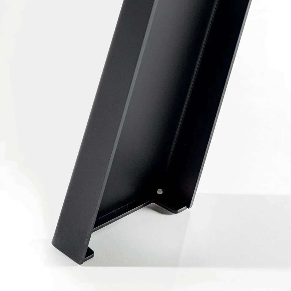 Stała metalowa podstawa stołu do jadalni i blat fornirowany dębem - Termoli Viadurini